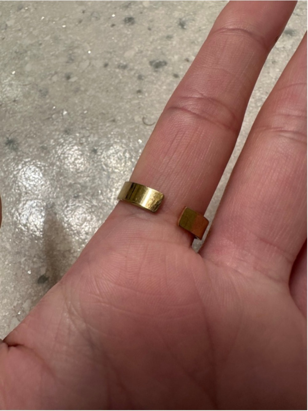 French STAINLESS STEEL RINGS Rhombus Adjustable Natural Stone - Picture 3 of 5